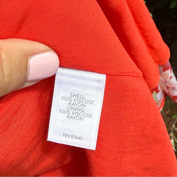 J. Jill Orange Floral Ruffle Wrap Sundress Size Large NWOT - Picture 8 of 8